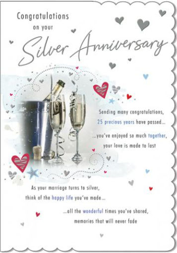 Picture of ON YOUR SILVER WEDDING ANNIVERSARY CARD